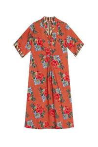 Radha long cotton dress - Pink