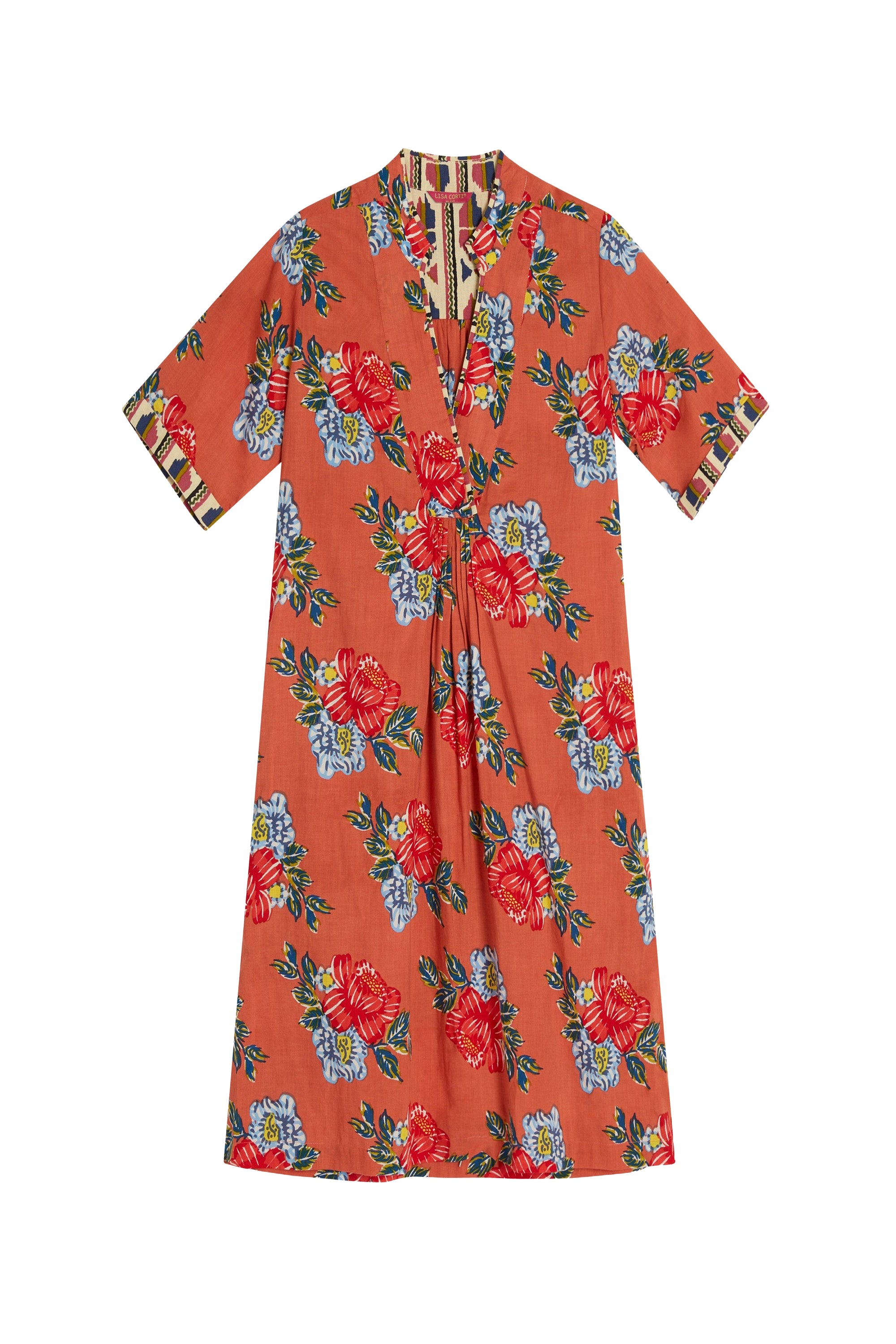 Radha long cotton dress - Pink