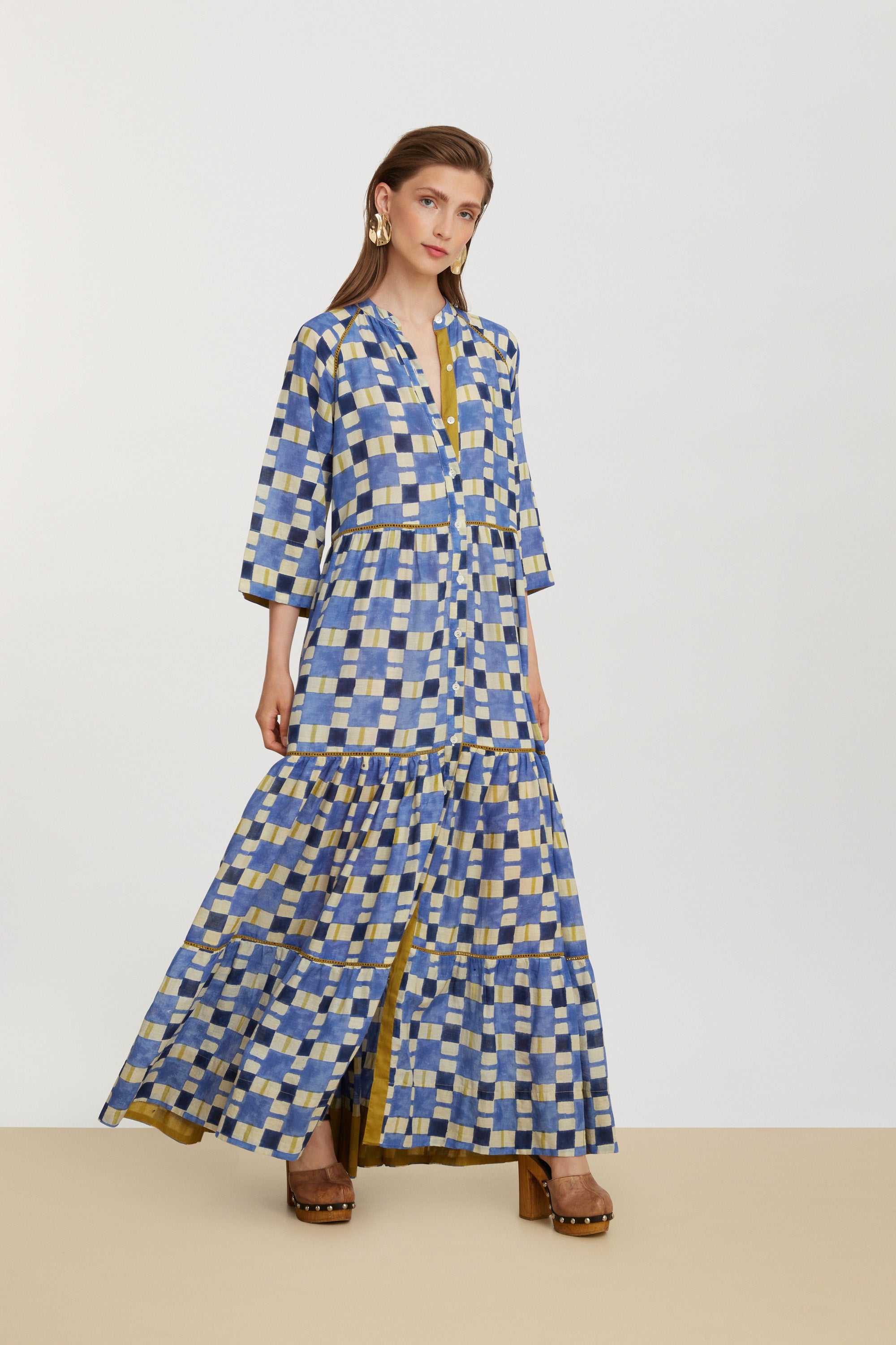 RECO PRIX : 162,5 // Rambagh Dress Chess Plumbago