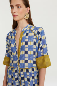 RECO PRIX : 162,5 // Rambagh Dress Chess Plumbago
