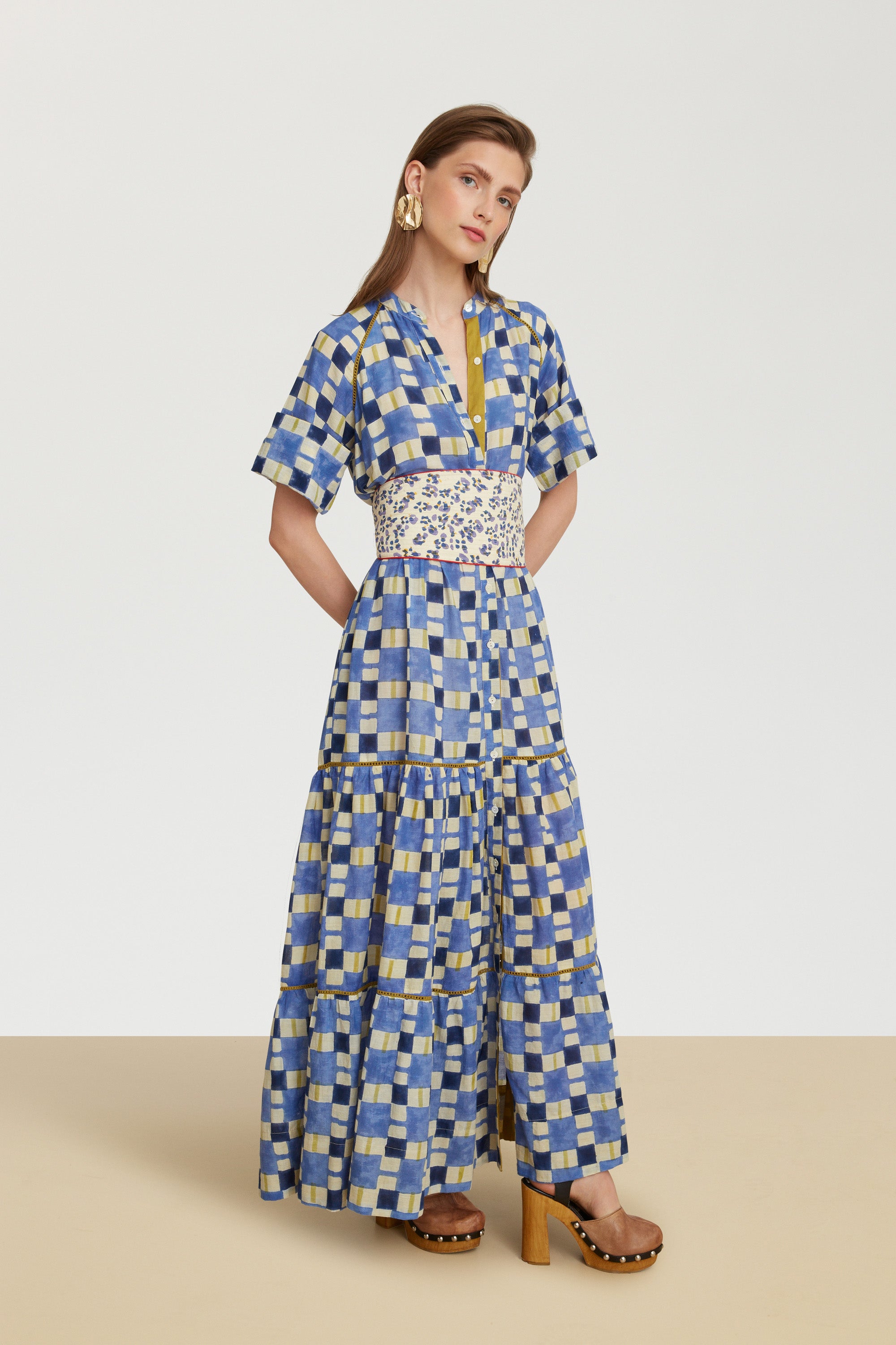 RECO PRIX : 162,5 // Rambagh Dress Chess Plumbago