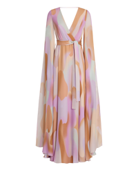 Robe longue Clio en soie - Lilac