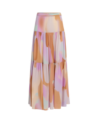 Audrey long skirt in silk - Lilac