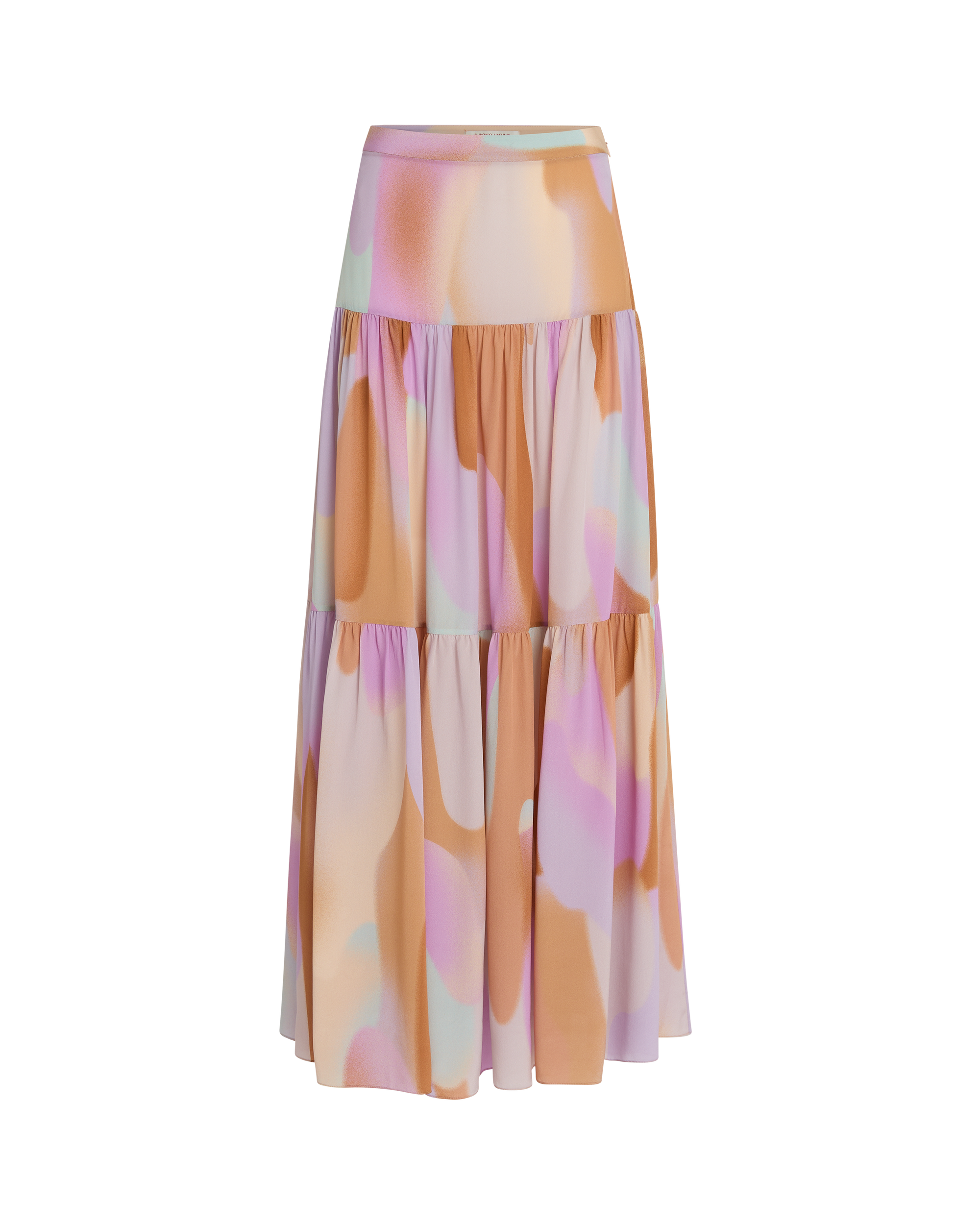 Audrey long skirt in silk - Lilac