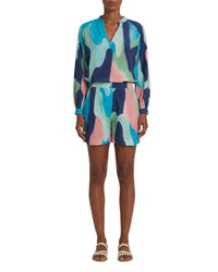 Blouse Ilizia en soie - Blue