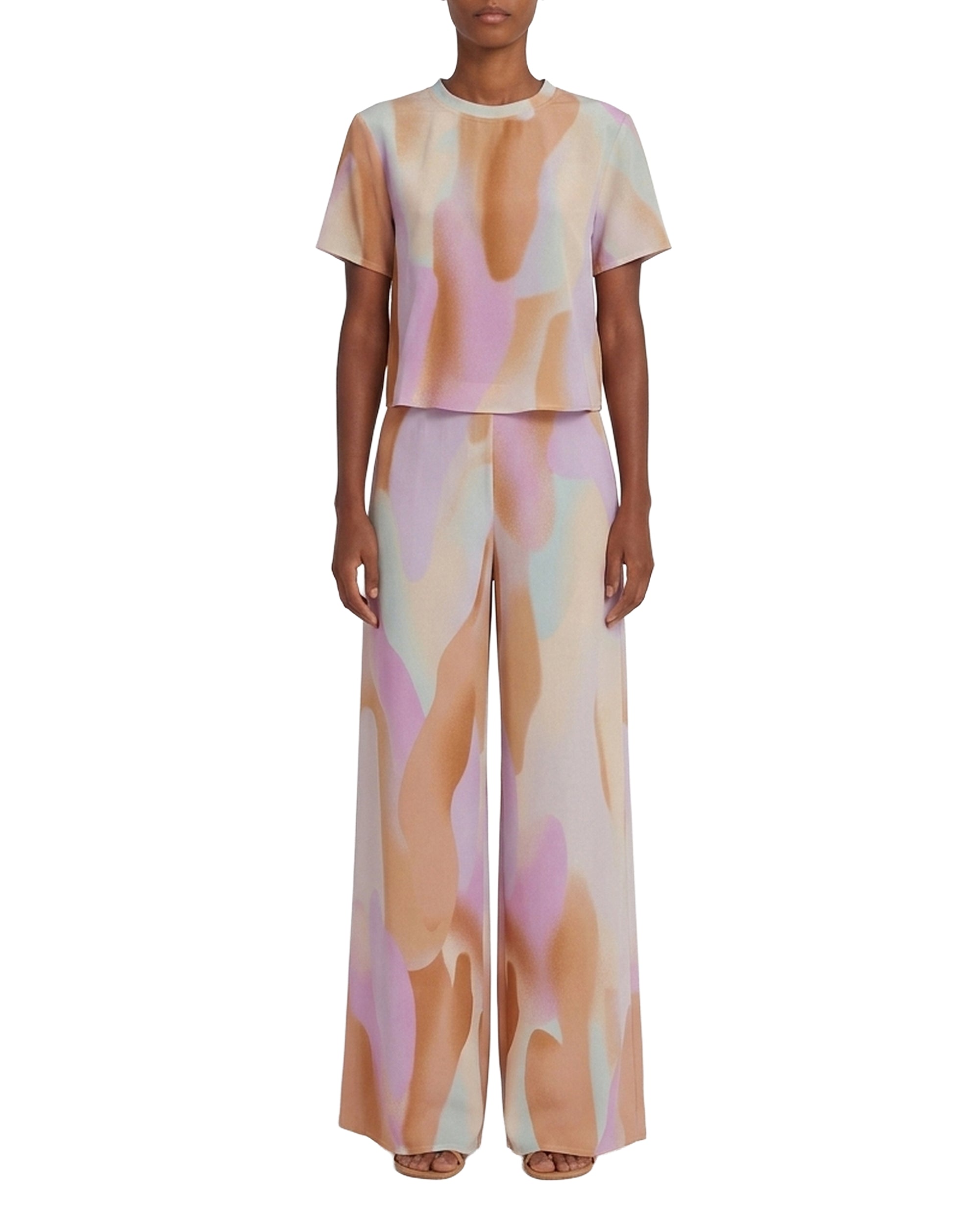 T-shirt Gabrielle en soie - Lilac