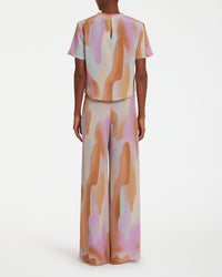 T-shirt Gabrielle en soie - Lilac