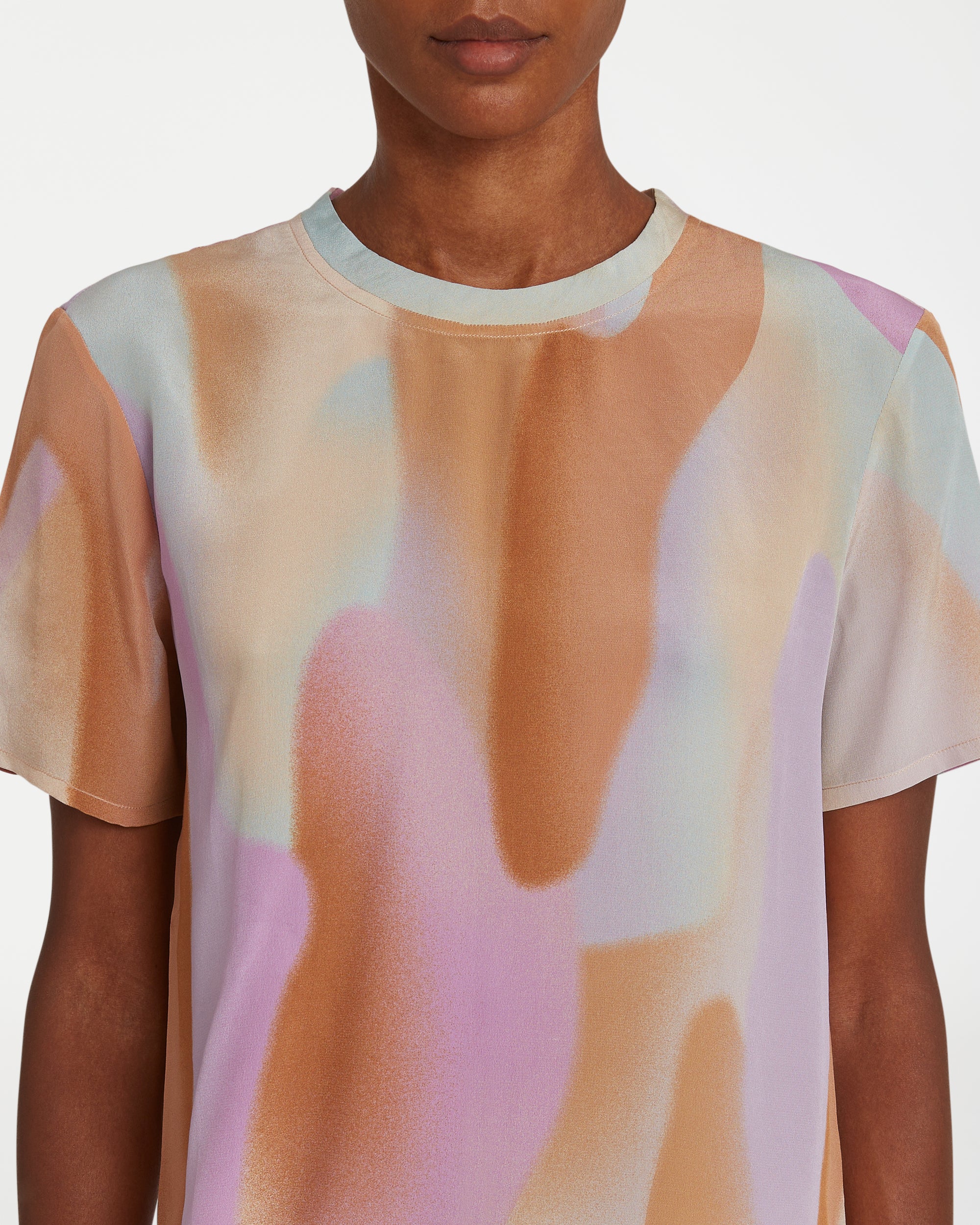 T-shirt Gabrielle en soie - Lilac