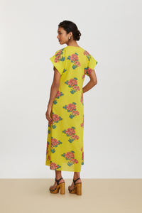 RECO PRIX : 140 // Saffron Kaftan Kimono Crisantemo Lemon