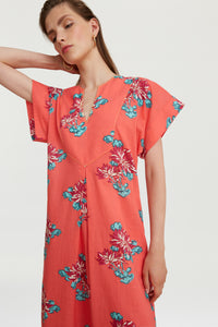 RECO PRIX : 140 // Saffron Kaftan Kimono Crisantemo Geranium
