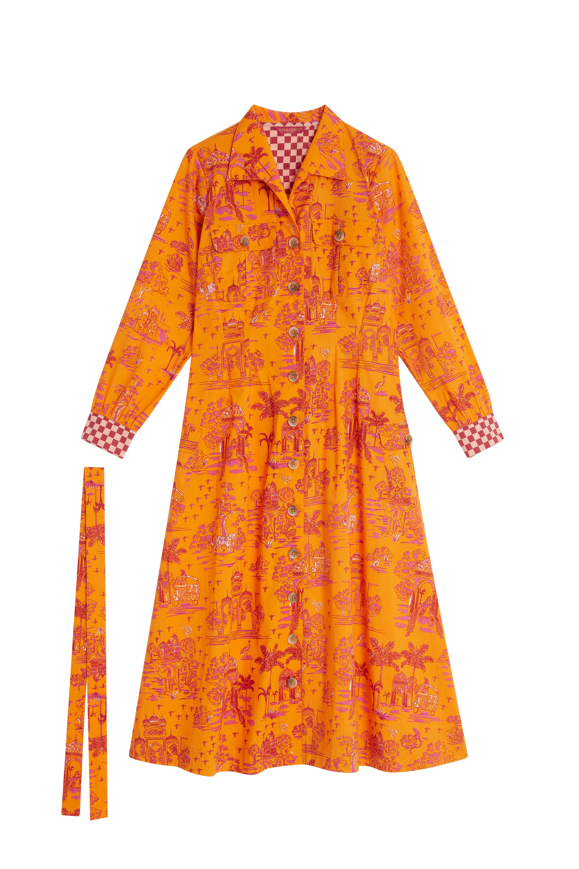RECO PRIX : 225 // Saharian Dress Toile De Jouy Orange