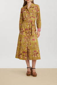 Saharian long cotton dress - Neutral