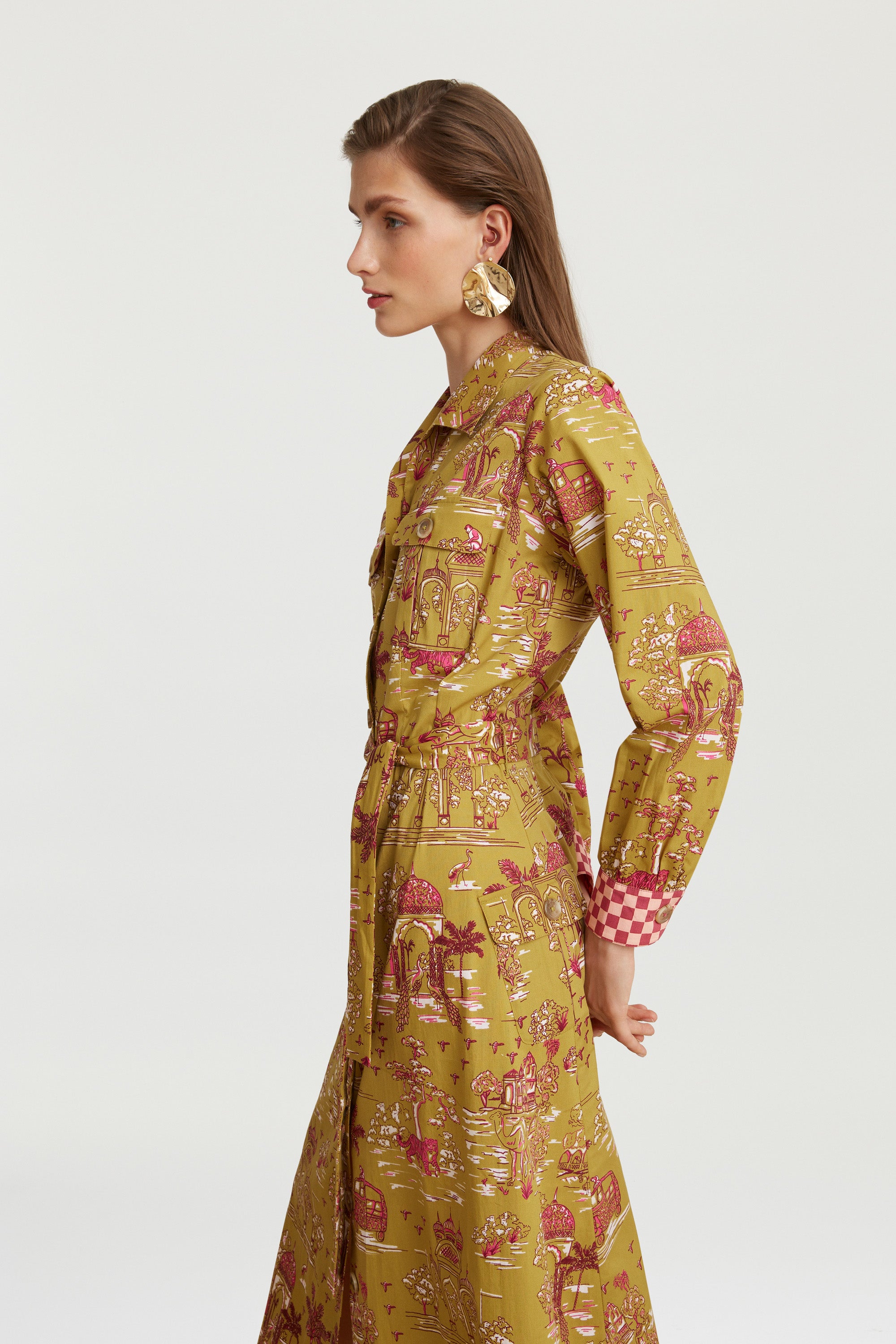 RECO PRIX : 225 // Saharian Dress Toile De Jouy Chutney