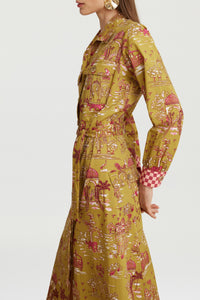 Saharian long cotton dress - Neutral