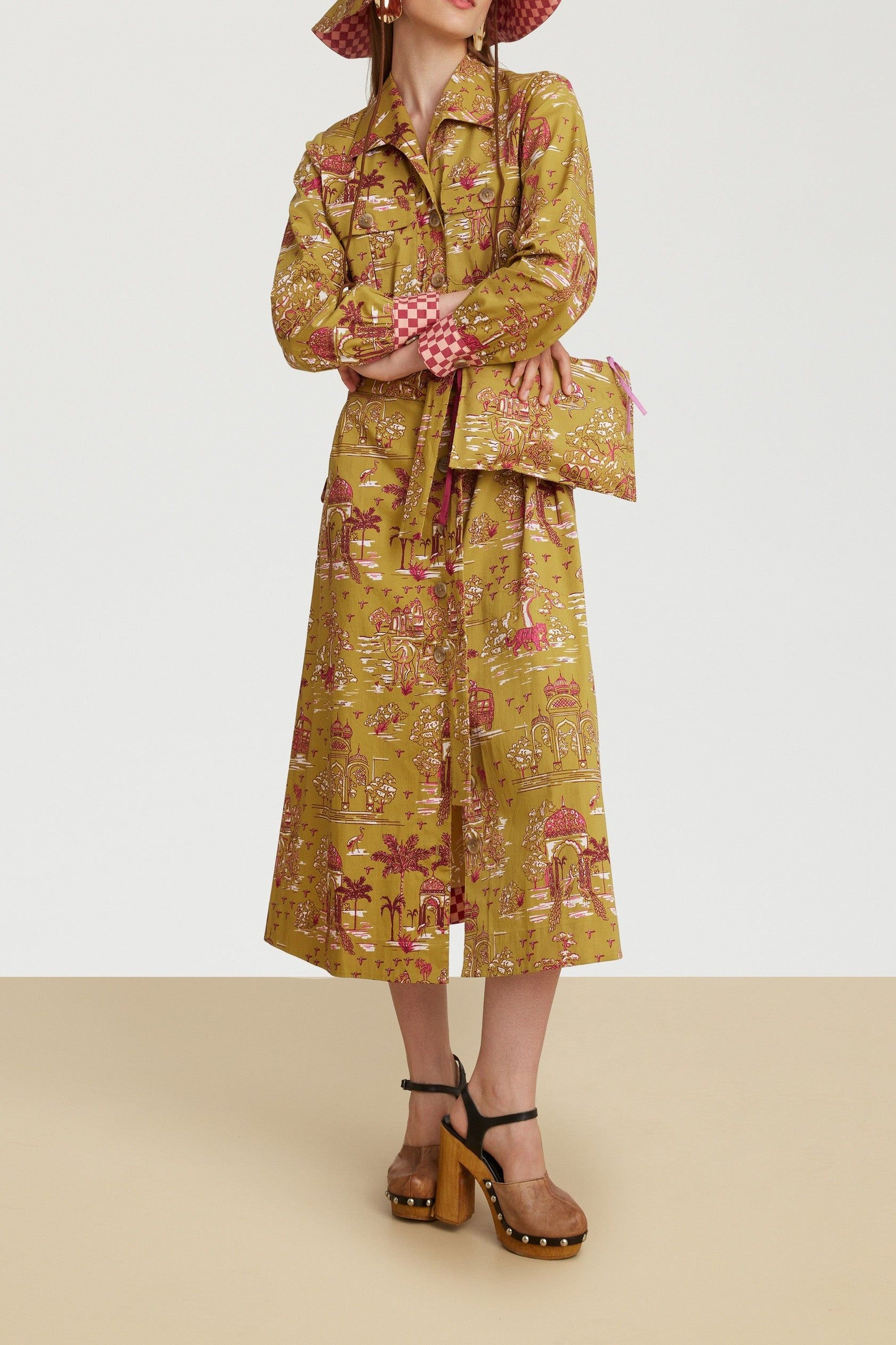 Saharian long cotton dress - Neutral