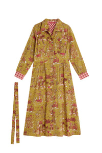 RECO PRIX : 225 // Saharian Dress Toile De Jouy Chutney