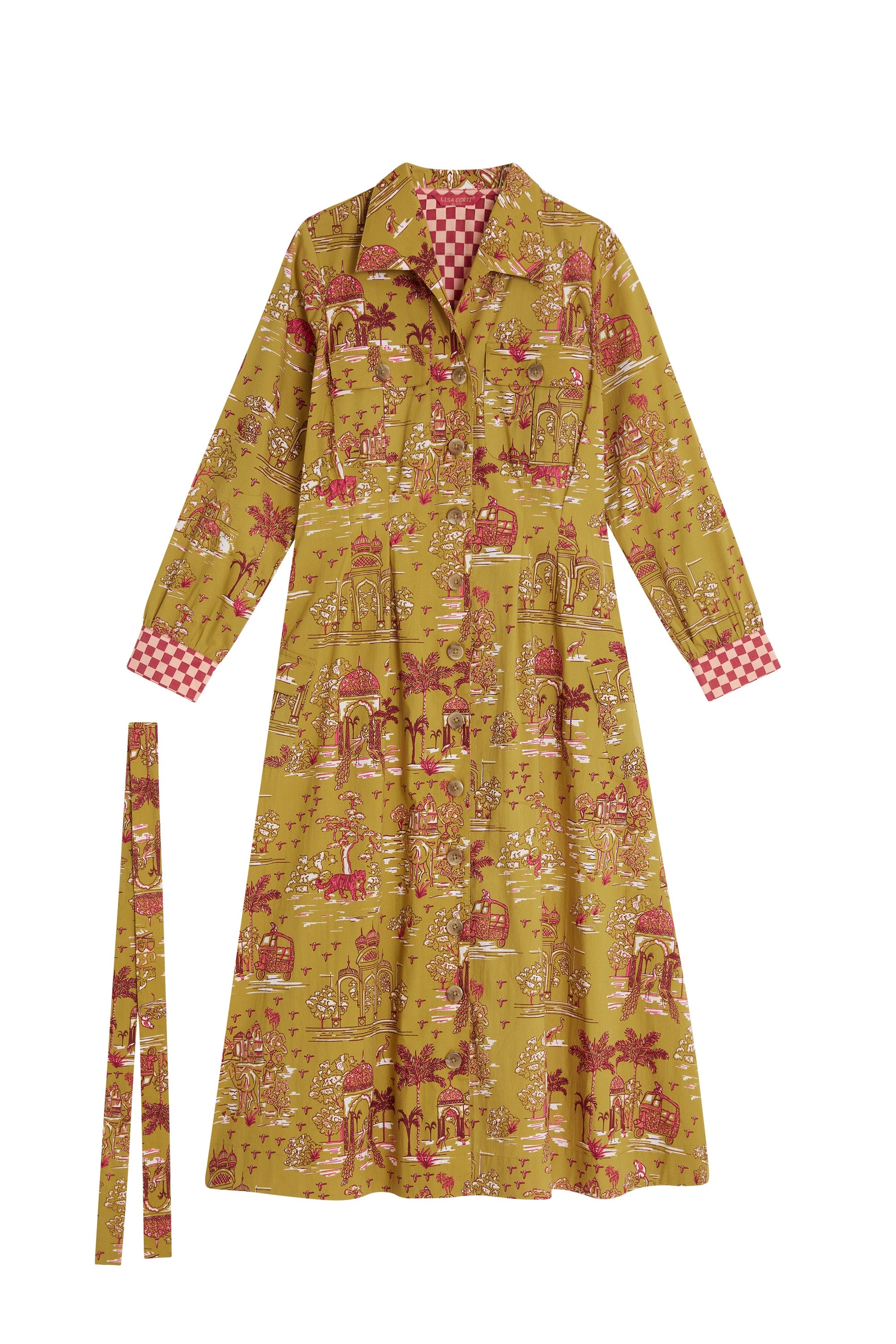 RECO PRIX : 225 // Saharian Dress Toile De Jouy Chutney