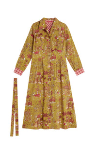 Saharian long cotton dress - Neutral