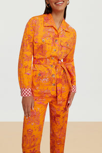 Saharian cotton jacket – Orange