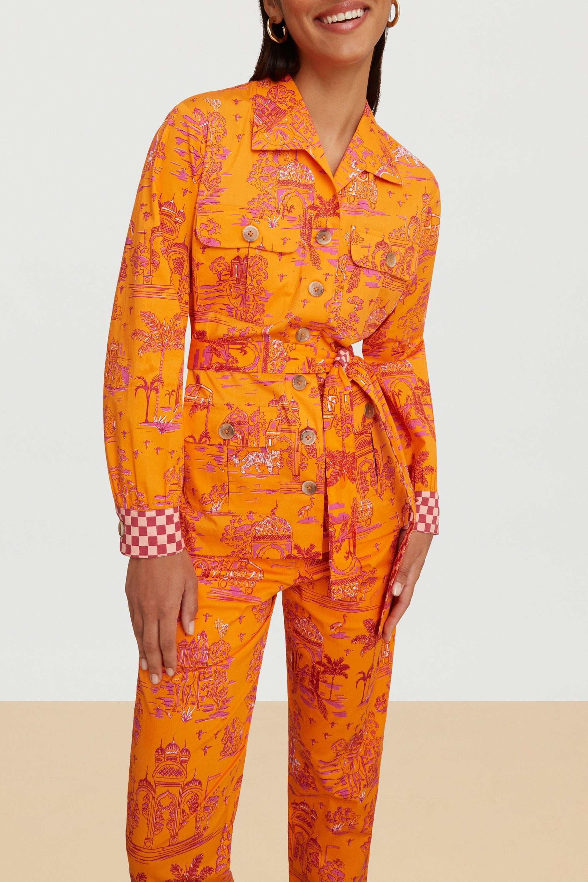 Saharian cotton jacket – Orange