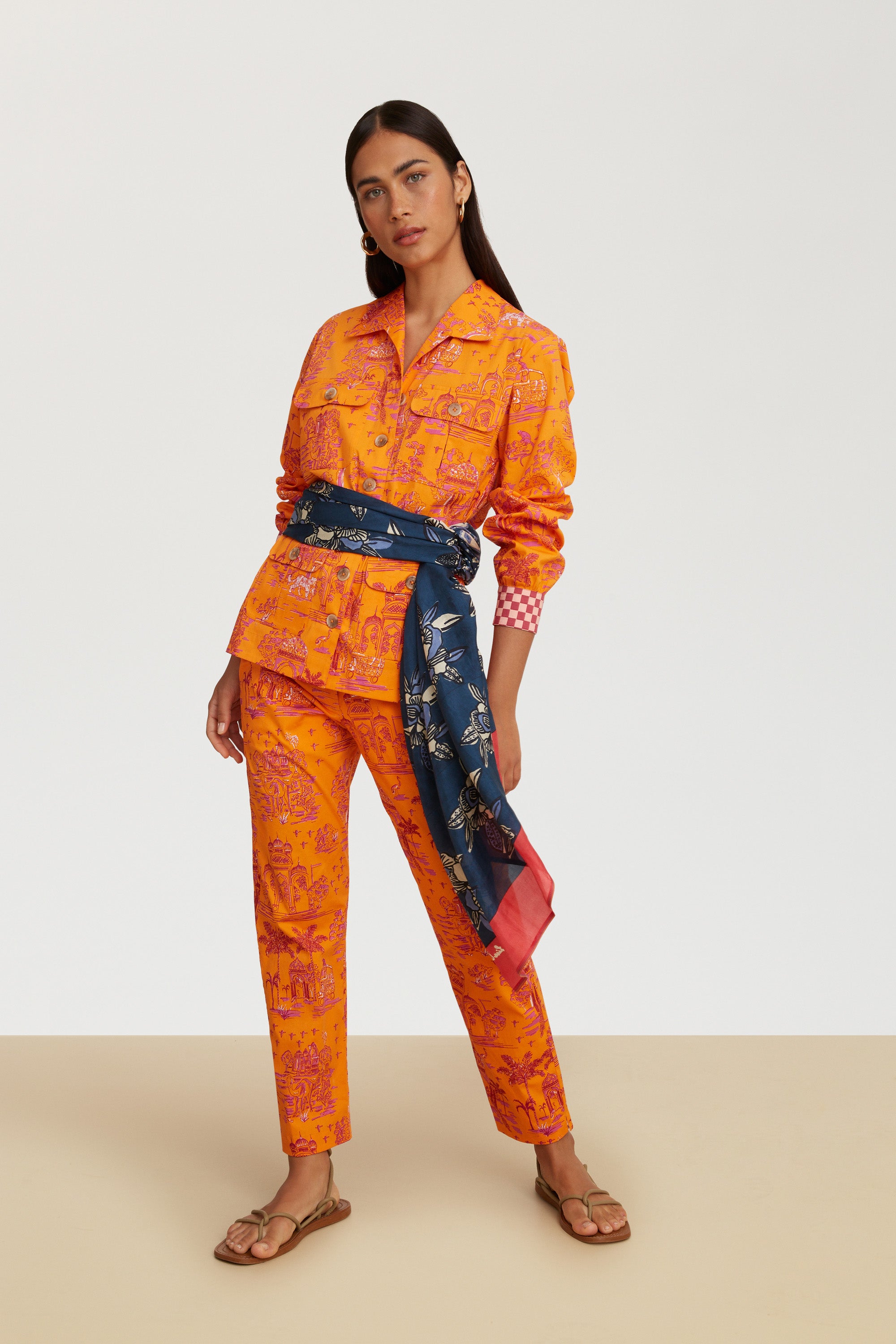 RECO PRIX : 175 // Saharian Jacket Toile De Jouy Orange