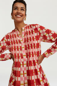 RECO PRIX : 135 // Teena Dress Chess Red