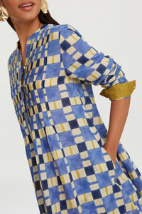 Teena short cotton dress - Neutral