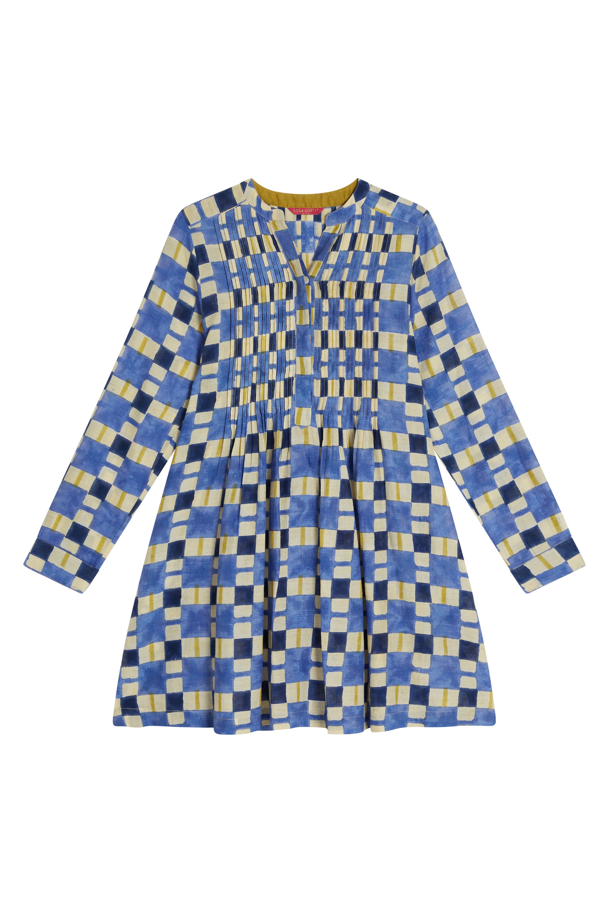RECO PRIX : 135 // Teena Dress Chess Plumbago