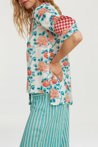 RECO PRIX : 115 // Tuc Tuc Shirt Missing Check Humayums Flower White