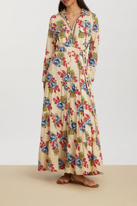 Tulsi long cotton dress - Neutral