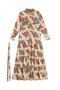 Tulsi long cotton dress - Neutral