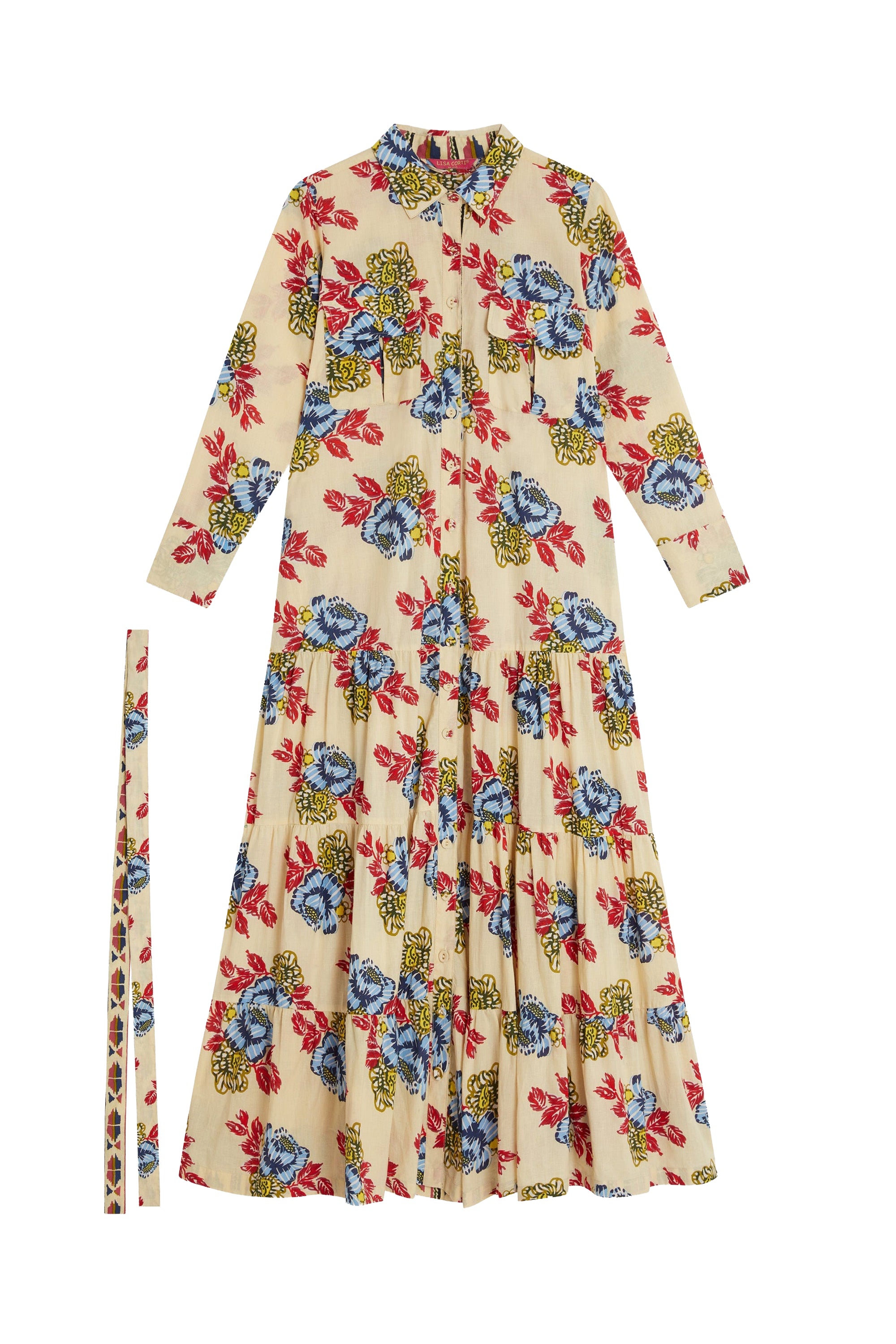 Tulsi long cotton dress - Neutral