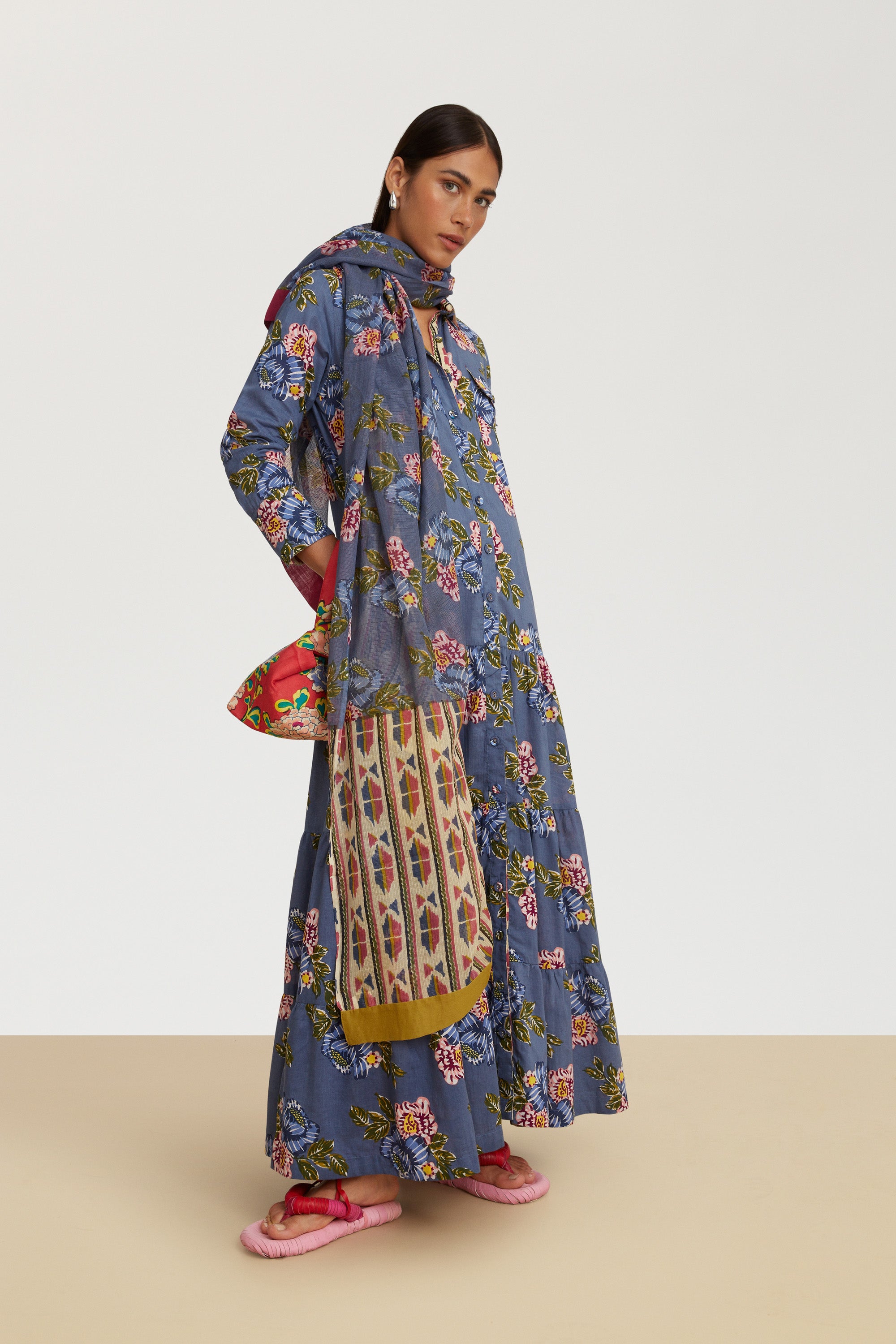 RECO PRIX : 162,5 // Tulsi Dress Amer Rose Greyblue