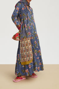 Tulsi long cotton dress - Blue