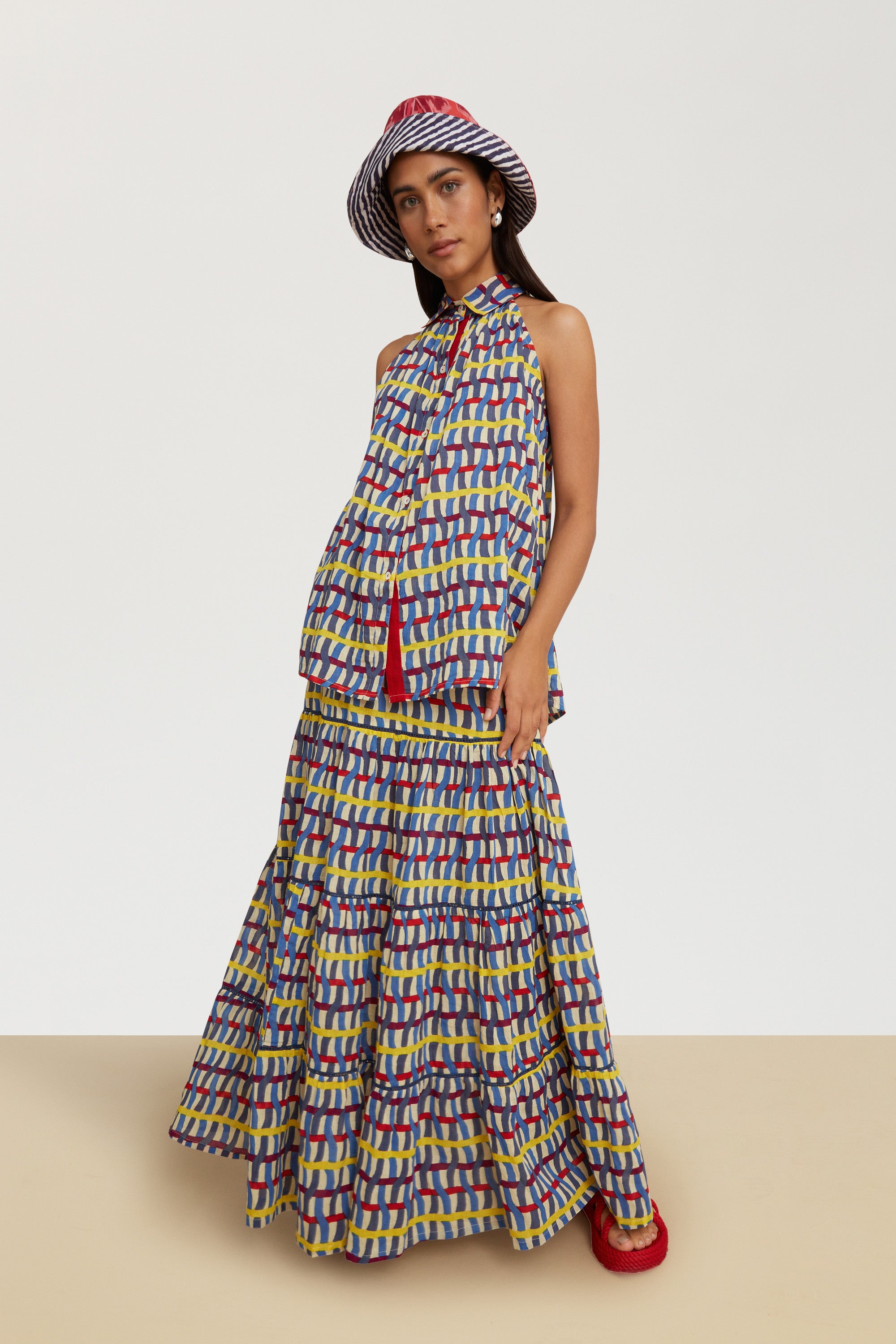 RECO PRIX : 140 // Tulsi Skirt Amer Strings Blue