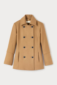 Manteau court Margot en laine - Camel