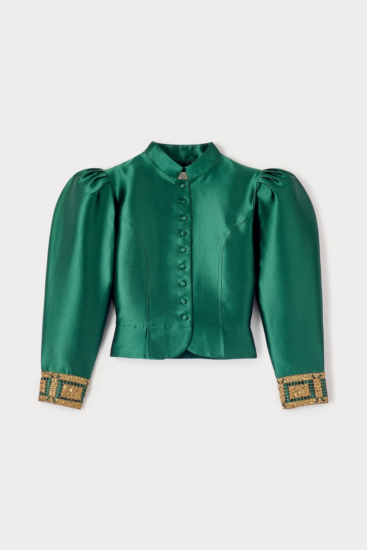Veste courte Amoako à manches bouffantes - Forest