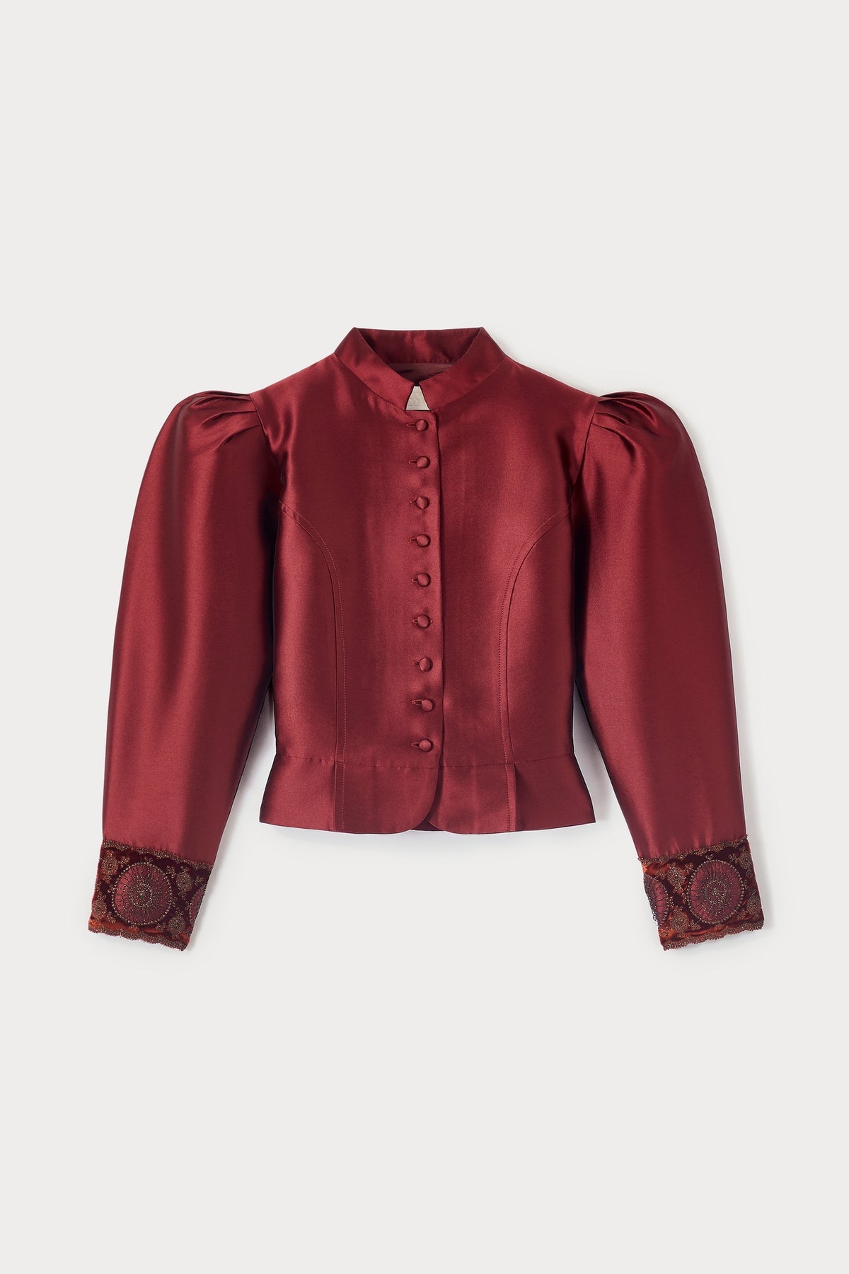Veste courte Amoako à manches bouffantes - Burgundy