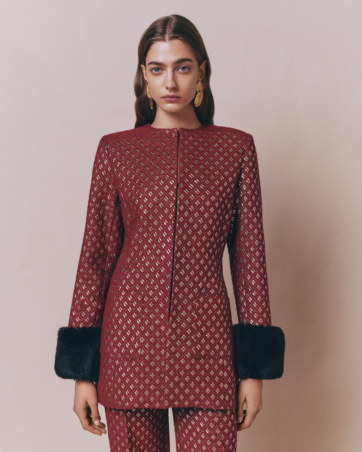 BURGUNDY & GOLD // LEA GEOM FUR