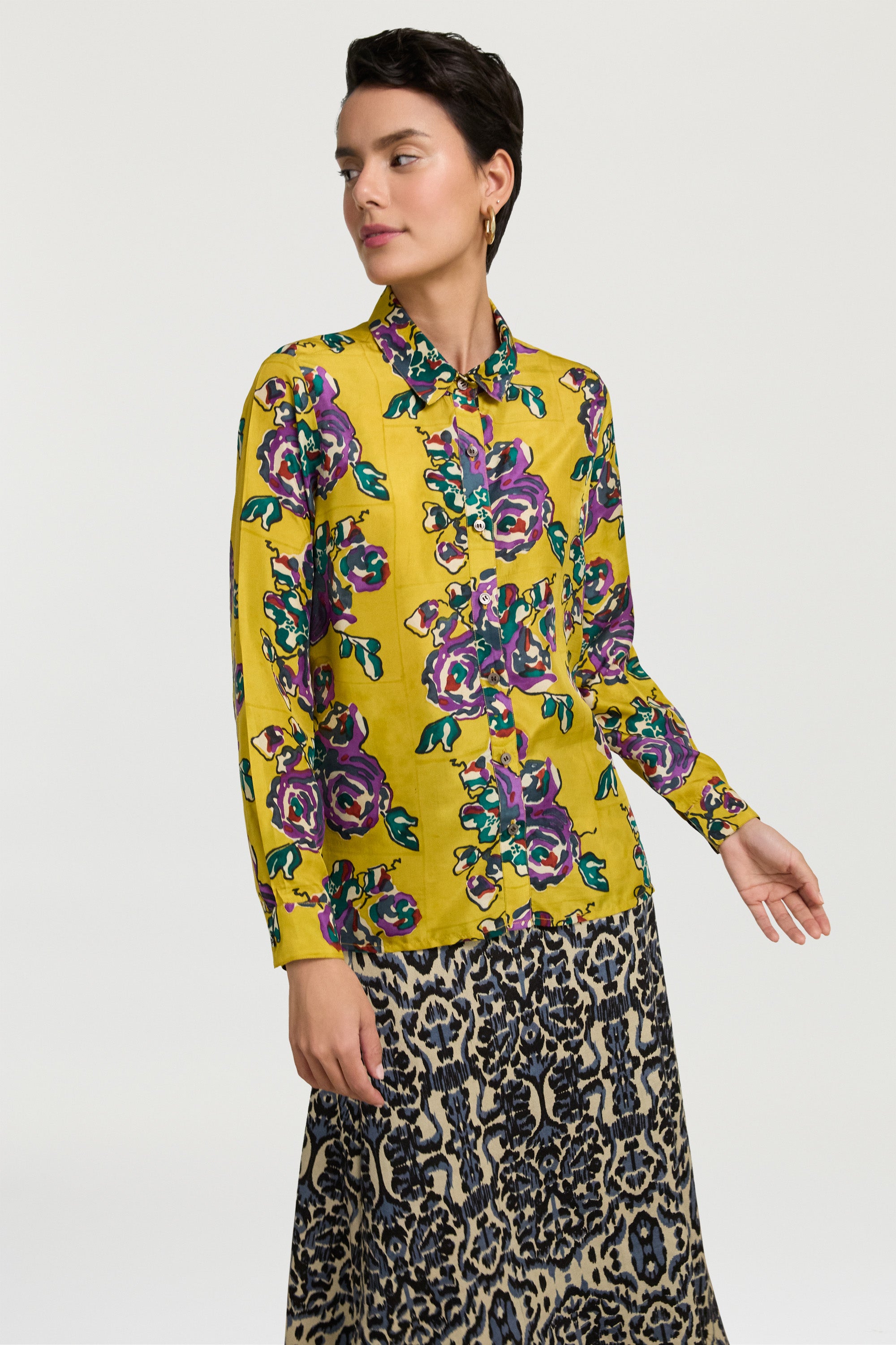 RECO PRIX : 207,5 // Bella Shirt Orihime Roses Green Gold