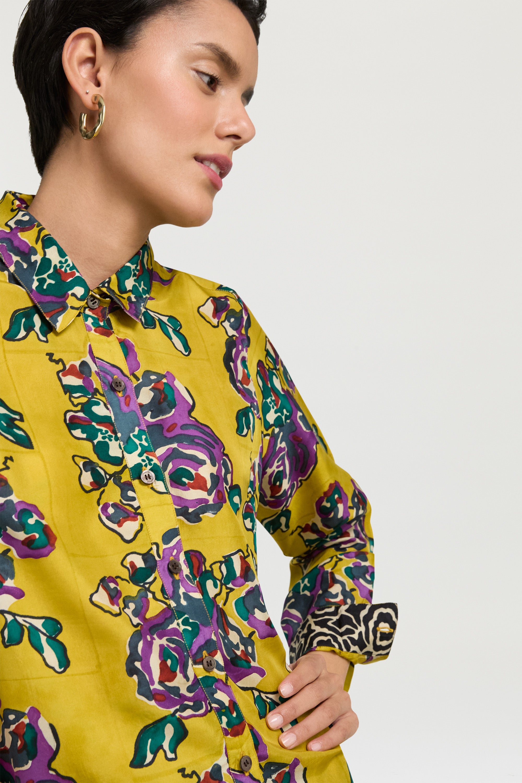 RECO PRIX : 207,5 // Bella Shirt Orihime Roses Green Gold