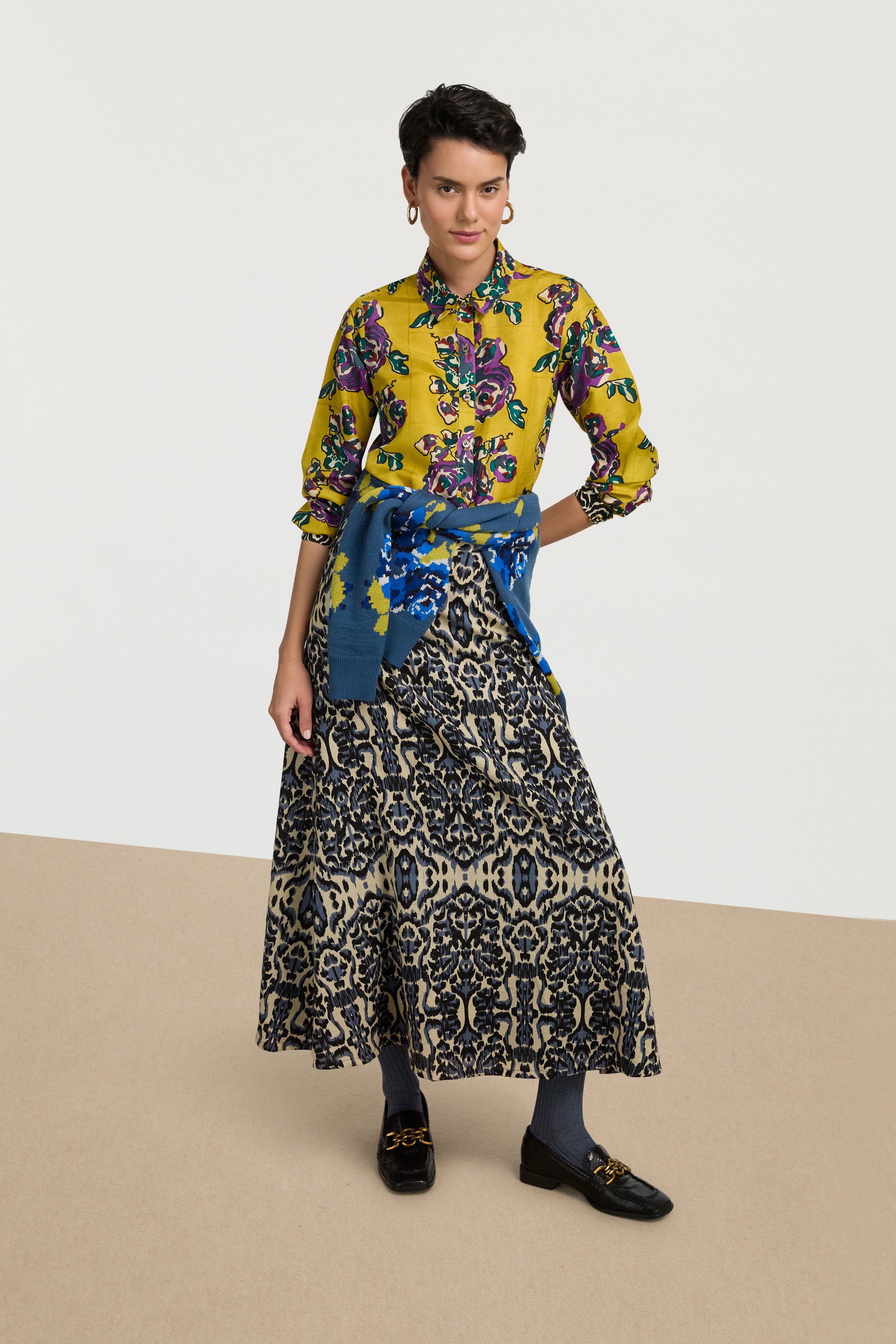 RECO PRIX : 207,5 // Bella Shirt Orihime Roses Green Gold