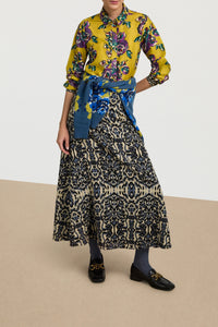Bella long-sleeved silk shirt - Green