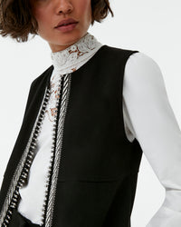 Gilet sans manches Felix en lin - Black