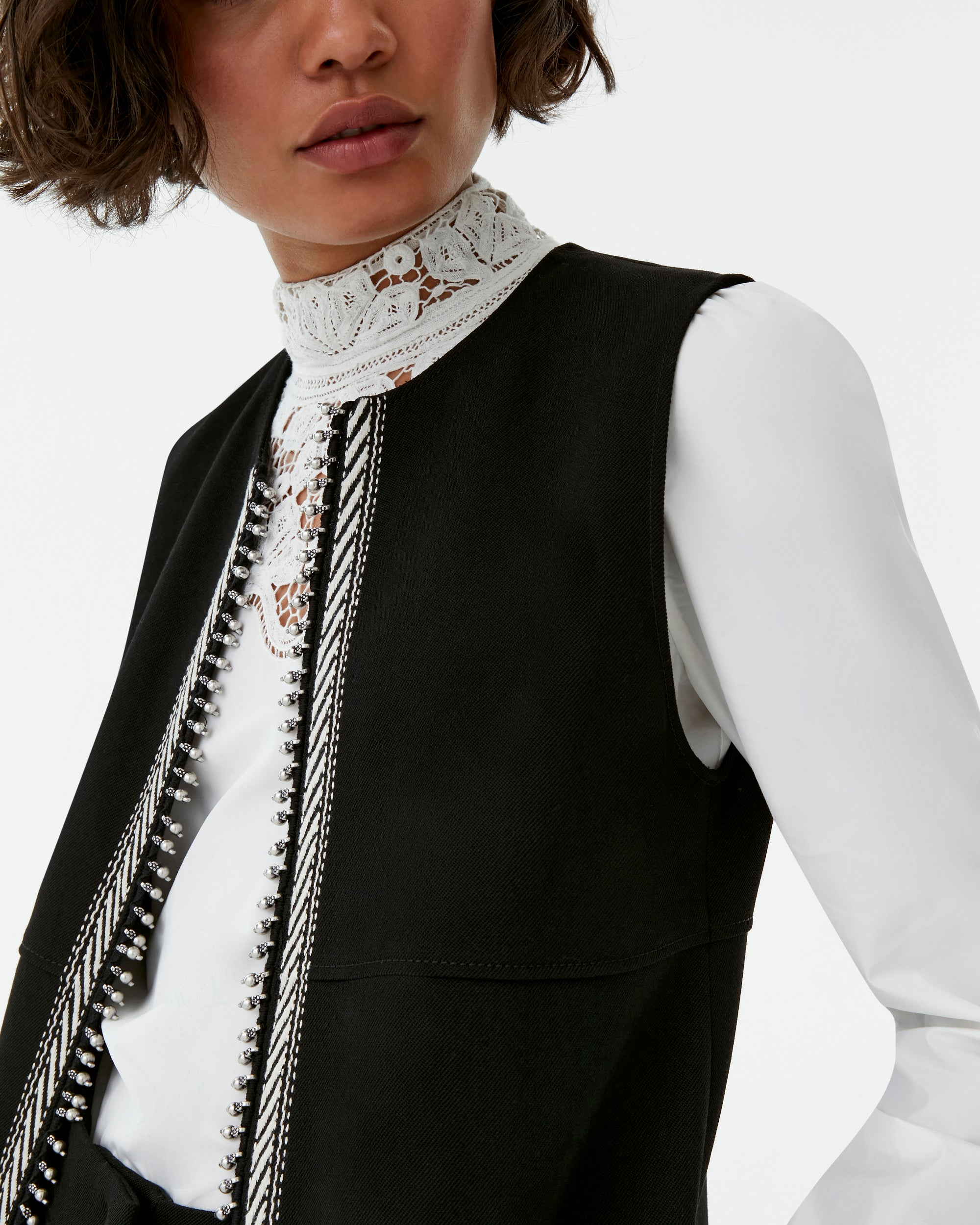 Gilet sans manches Felix en lin - Black