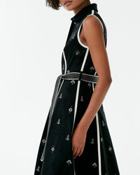 Robe midi Miralda en lin - Black