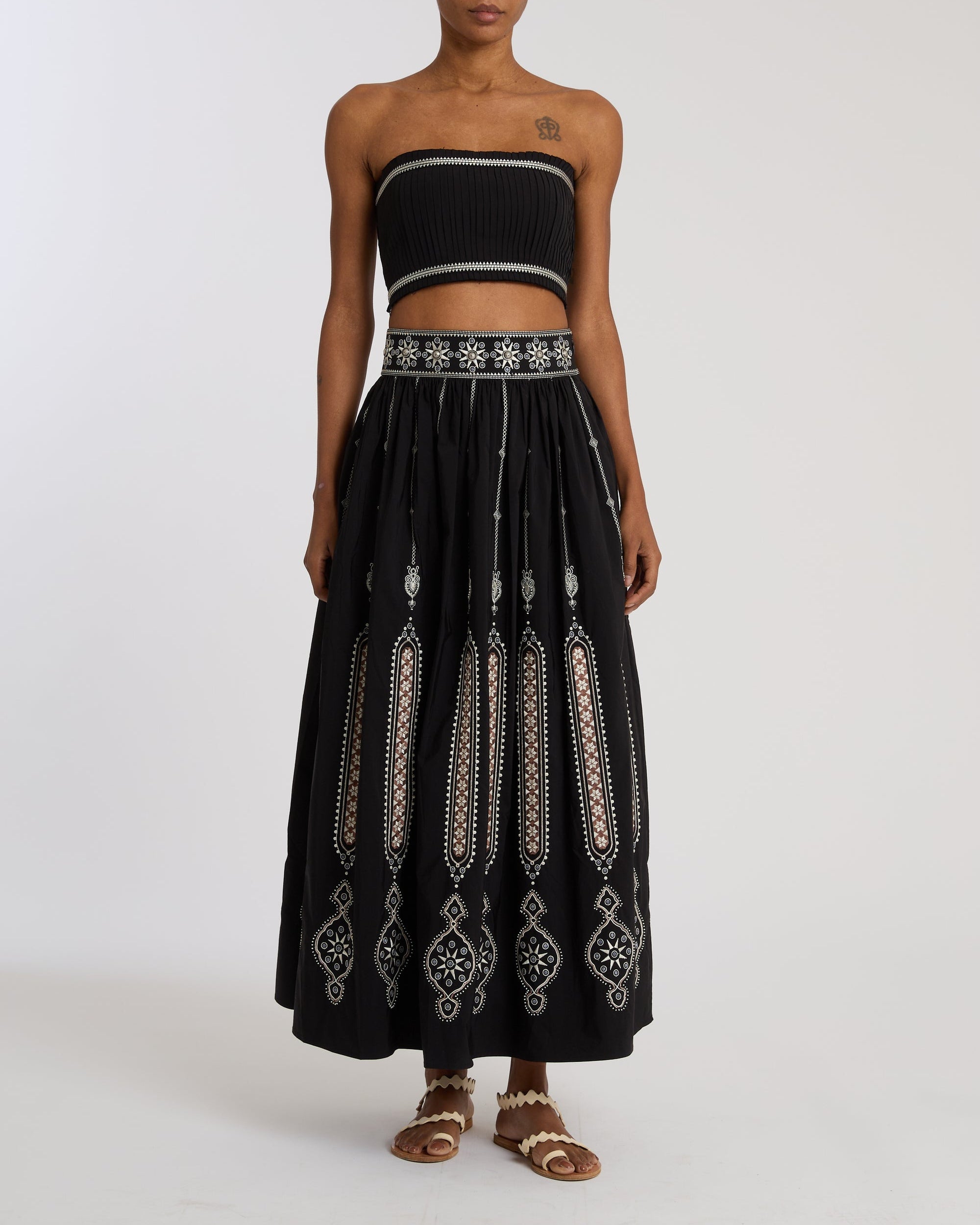 Top bustier Flavia en lin - Black