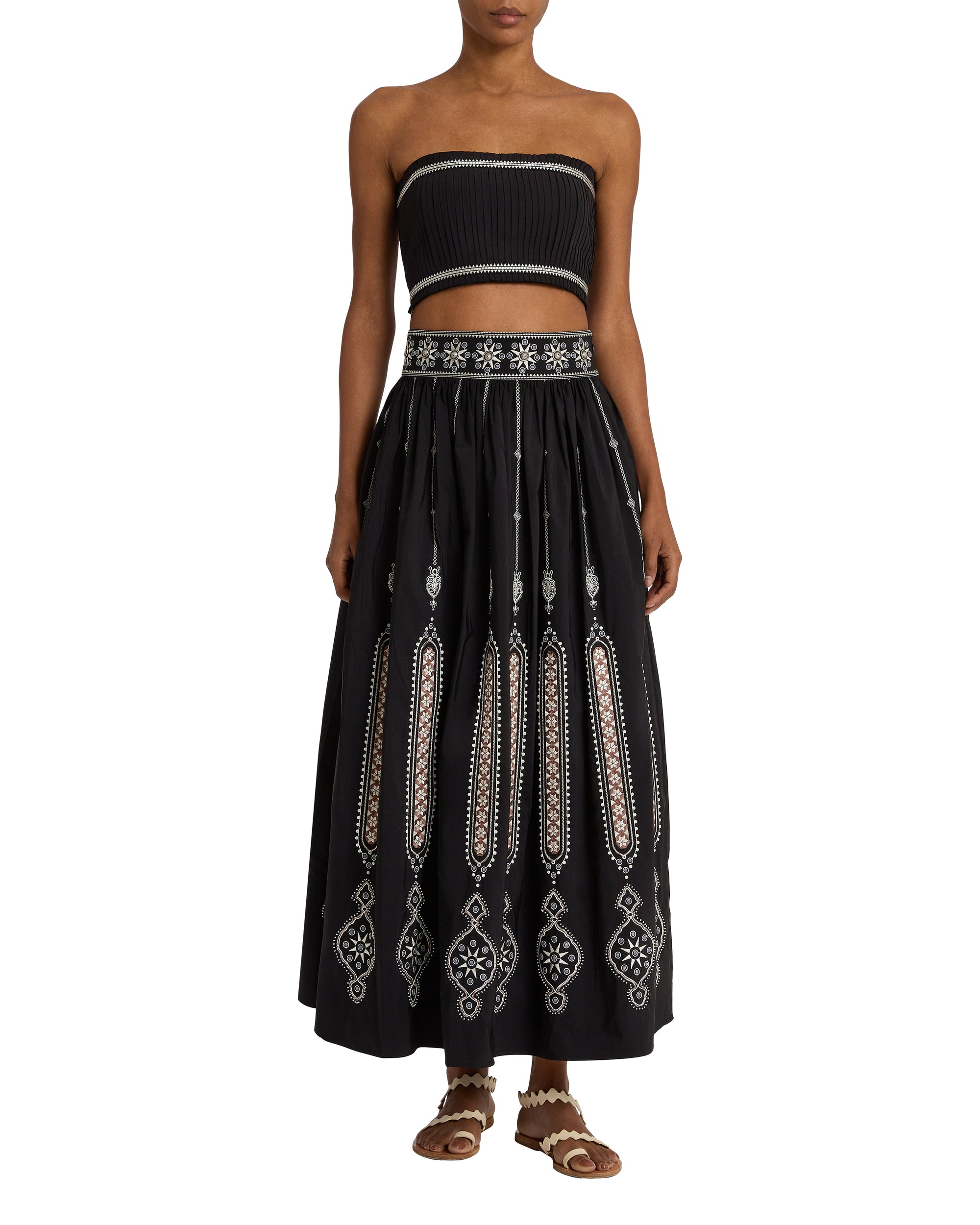 Top bustier Flavia en lin - Black