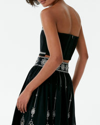 Top bustier Flavia en lin - Black