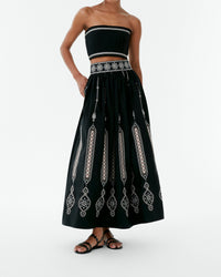 Top bustier Flavia en lin - Black